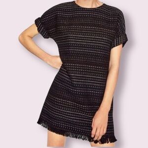 Zara Trafaluc Collection Black Tweed Sheath Dress